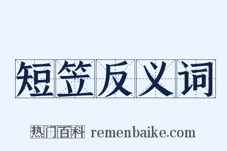 短笠反义词是什么意思的图片